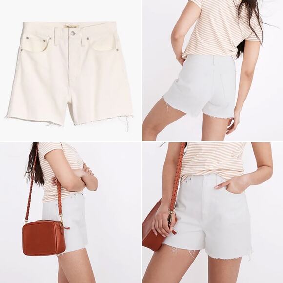 Madewell The Momjean Cut Off Short in Tile White NWOT 27 - Picture 1 of 13